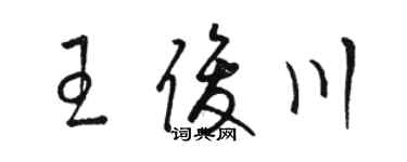 駱恆光王俊川草書個性簽名怎么寫