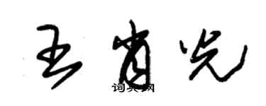 朱錫榮王肖光草書個性簽名怎么寫