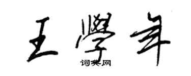 王正良王學年行書個性簽名怎么寫