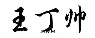 胡問遂王丁帥行書個性簽名怎么寫