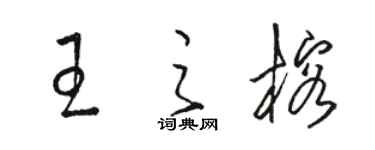 駱恆光王之榕草書個性簽名怎么寫