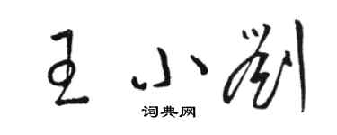 駱恆光王小劉草書個性簽名怎么寫