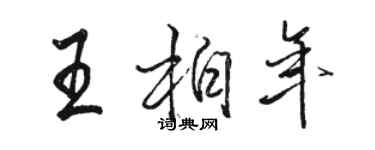 駱恆光王柏年行書個性簽名怎么寫