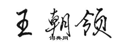 駱恆光王朝領行書個性簽名怎么寫