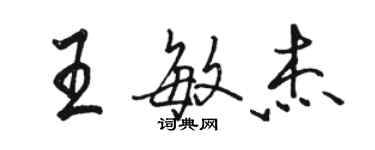 駱恆光王敏傑行書個性簽名怎么寫