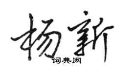 駱恆光楊新行書個性簽名怎么寫