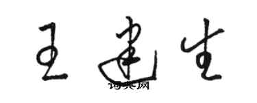 駱恆光王建生草書個性簽名怎么寫