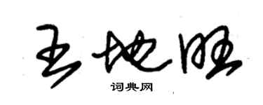 朱錫榮王地旺草書個性簽名怎么寫