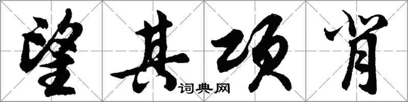 胡問遂望其項背行書怎么寫