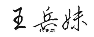 駱恆光王兵妹行書個性簽名怎么寫
