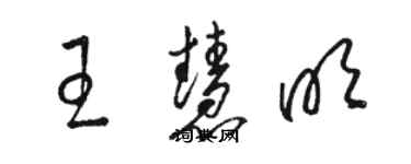 駱恆光王慧明草書個性簽名怎么寫