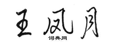 駱恆光王鳳月行書個性簽名怎么寫