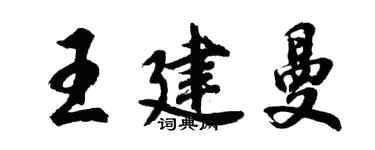 胡問遂王建曼行書個性簽名怎么寫