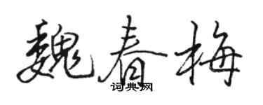 駱恆光魏春梅行書個性簽名怎么寫