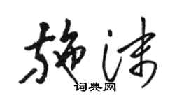 駱恆光施沫草書個性簽名怎么寫