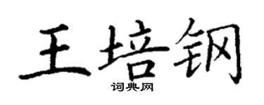丁謙王培鋼楷書個性簽名怎么寫