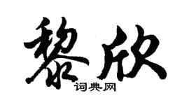 胡問遂黎欣行書個性簽名怎么寫