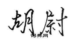 駱恆光胡尉行書個性簽名怎么寫