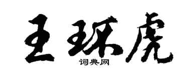 胡問遂王環虎行書個性簽名怎么寫