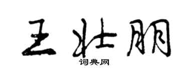 曾慶福王壯朋行書個性簽名怎么寫