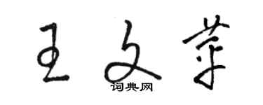 駱恆光王文苹草書個性簽名怎么寫