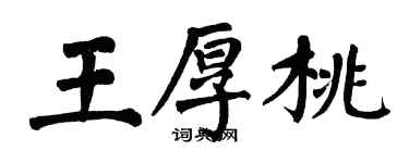 翁闓運王厚桃楷書個性簽名怎么寫