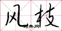 風枝怎么寫好看