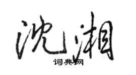 駱恆光沈湘行書個性簽名怎么寫