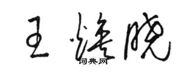 駱恆光王煥曉草書個性簽名怎么寫
