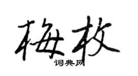 王正良梅枚行書個性簽名怎么寫