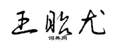 曾慶福王昭尤草書個性簽名怎么寫