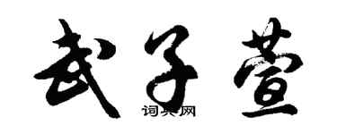 胡問遂武子萱行書個性簽名怎么寫