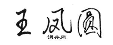 駱恆光王鳳圓行書個性簽名怎么寫