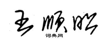 朱錫榮王順昭草書個性簽名怎么寫