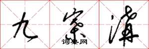 梁錦英九寨溝草書怎么寫