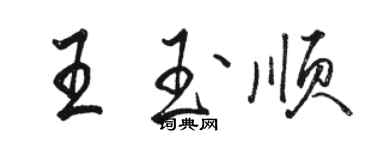 駱恆光王玉順行書個性簽名怎么寫