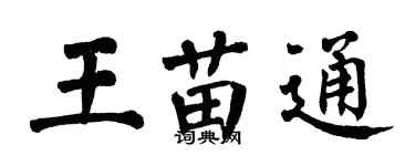 翁闓運王苗通楷書個性簽名怎么寫