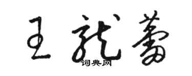 駱恆光王龍蕾草書個性簽名怎么寫