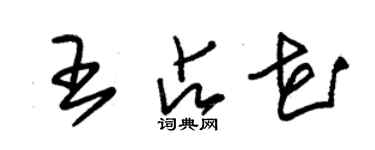 朱錫榮王占花草書個性簽名怎么寫