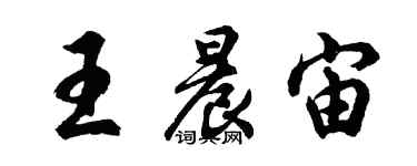 胡問遂王晨宙行書個性簽名怎么寫