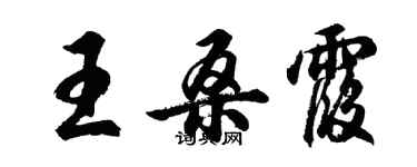 胡問遂王桑霞行書個性簽名怎么寫