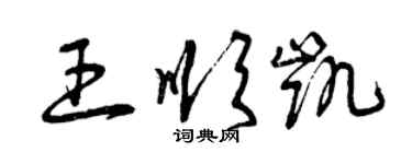 曾慶福王順凱草書個性簽名怎么寫