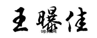 胡問遂王曝佳行書個性簽名怎么寫