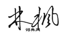 駱恆光林楓草書個性簽名怎么寫