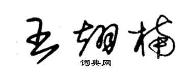 朱錫榮王翊楠草書個性簽名怎么寫