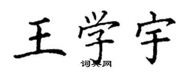 丁謙王學宇楷書個性簽名怎么寫