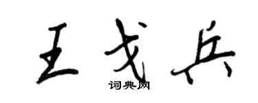 王正良王戈兵行書個性簽名怎么寫