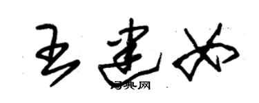 朱錫榮王建女草書個性簽名怎么寫