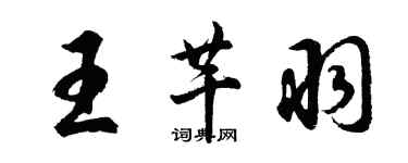 胡問遂王芊羽行書個性簽名怎么寫