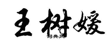 胡問遂王樹媛行書個性簽名怎么寫